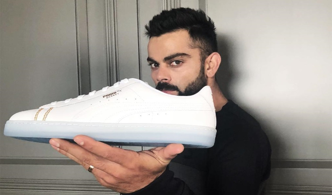 Virat Kohli designs his first sneaker with the PUMA one8 Basket